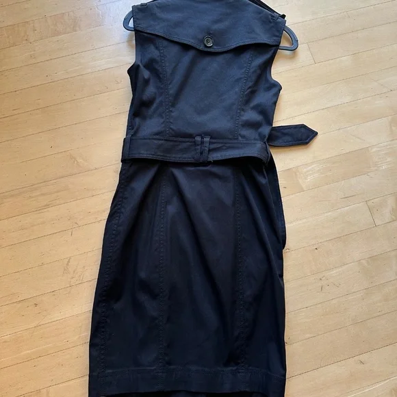 Burberry Brit Black Trench sleeveless Dress/Vest,  2,  GD1195 - Picture 6 of 6